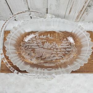 Mikasa Winter Dreams Christmas Glass Basket